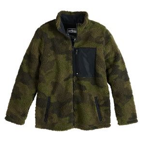 Urban Pipeline Fleece Zip Jacket Green Camo Medium